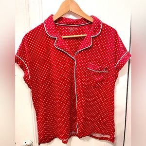 Tommy Hilfiger 2 piece pajama short set- polkadots